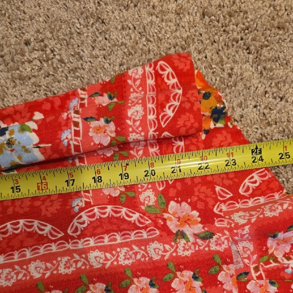 LC Lauren Conrad Red Floral Tank Top - Picture 6 of 7